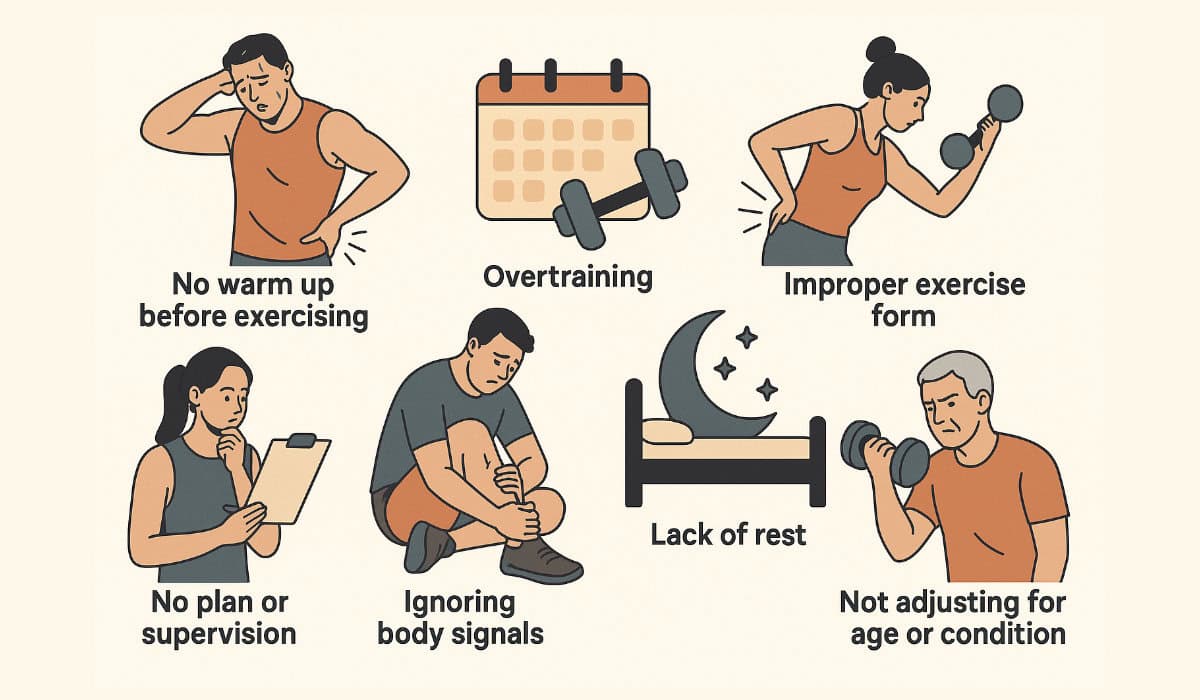 7 Errores de entrenamiento que podrían estar dañando tu salud sin que lo sepas